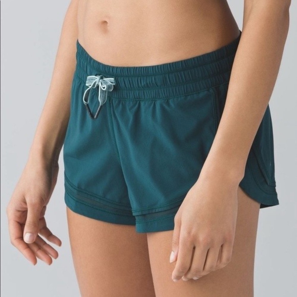 Lululemon deep green make a move shorts